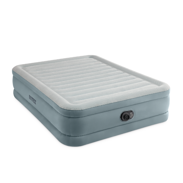 INTEX Надувная кровать «Velur Queen Premium Comfort» 152х203х46 см, встр.нас. 220В, до 272 кг
