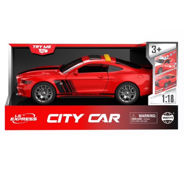1:18 Спортивная инерционная машинка, (свет / звук)