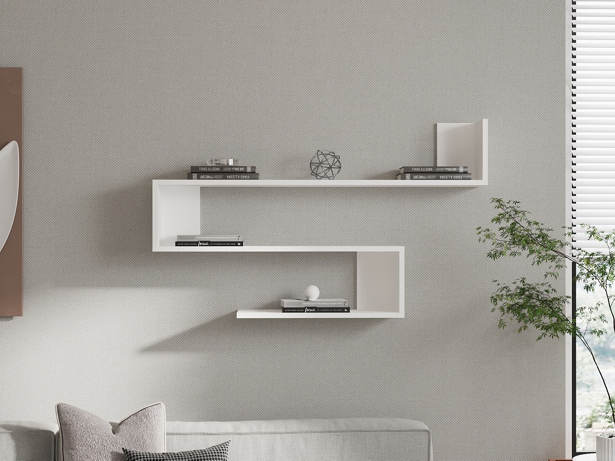 Настенная полка Hanah Home Penne White