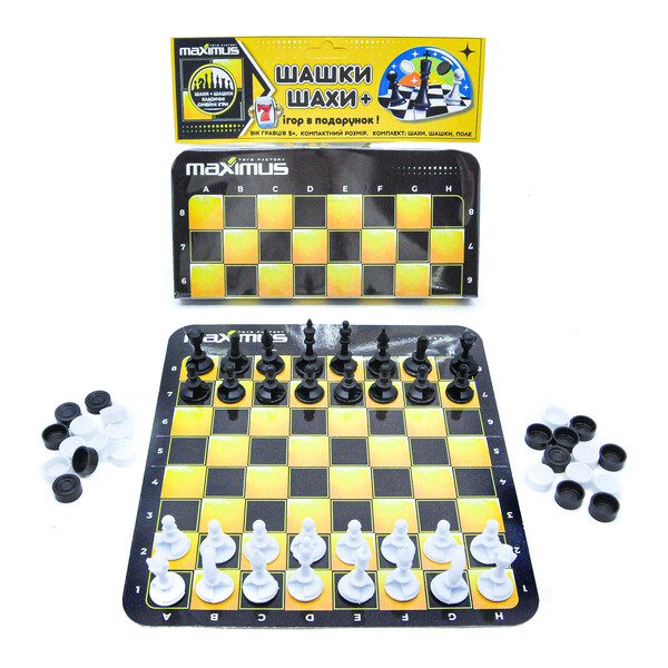 Настольная игра  «Шашки + Шахматы»