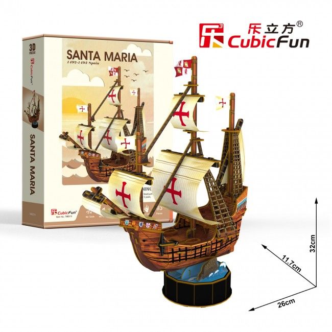 3D пазл Корабль Христофора Колумба “Санта Мария”, 93 элемента
