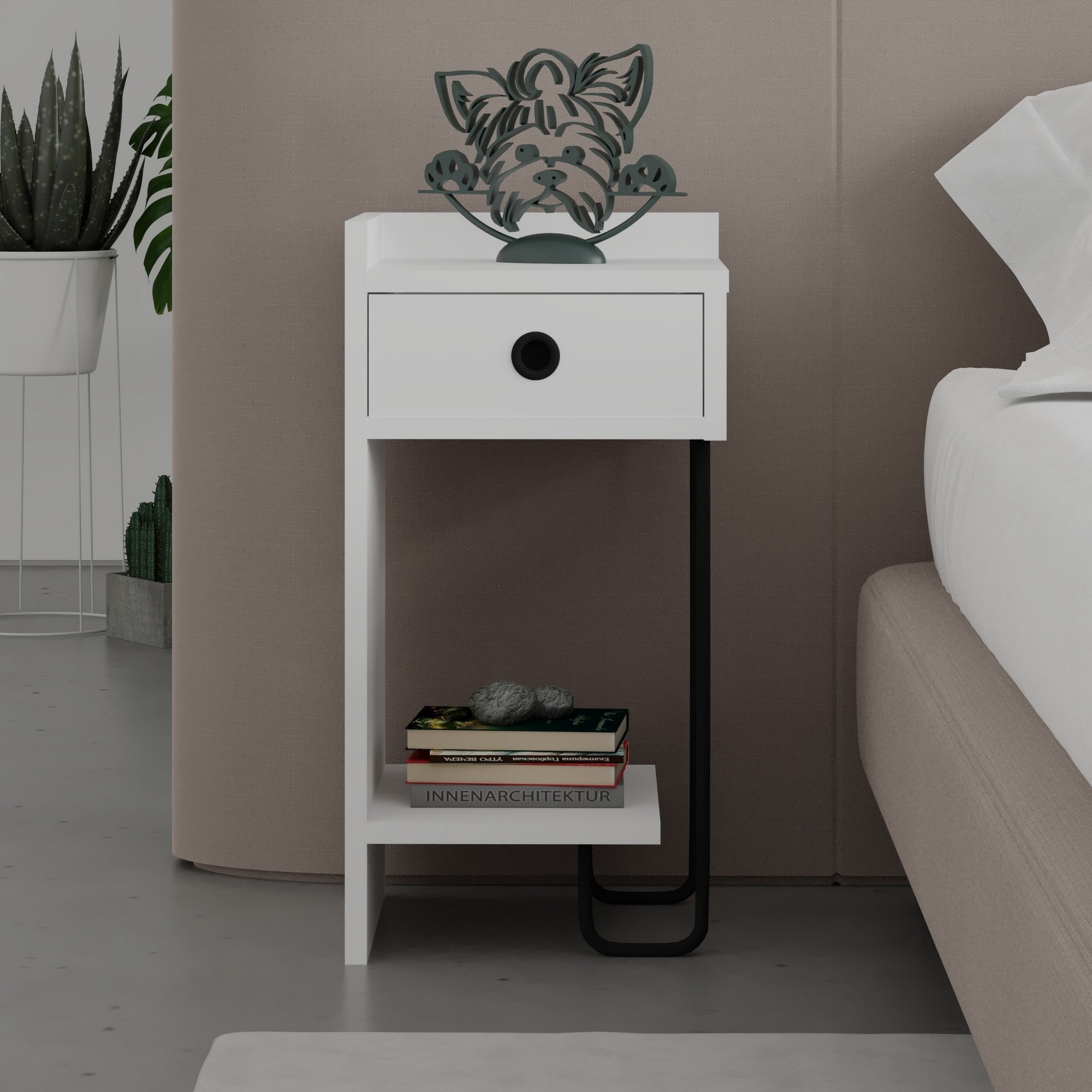 Прикроватная тумба Hanah Home Sirius Left White v2