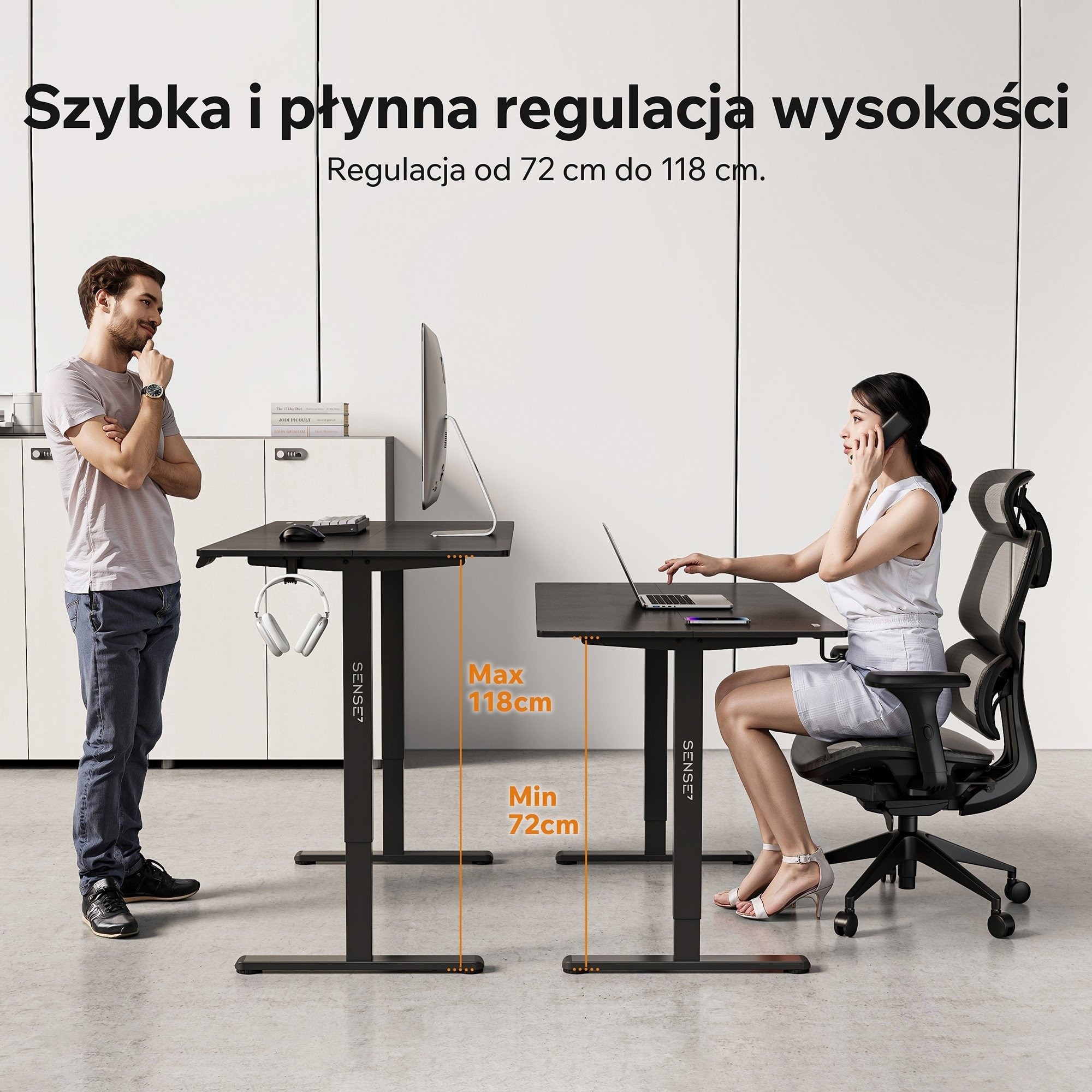 Письменный стол Sense7 Nojo Light 140x70 Black
