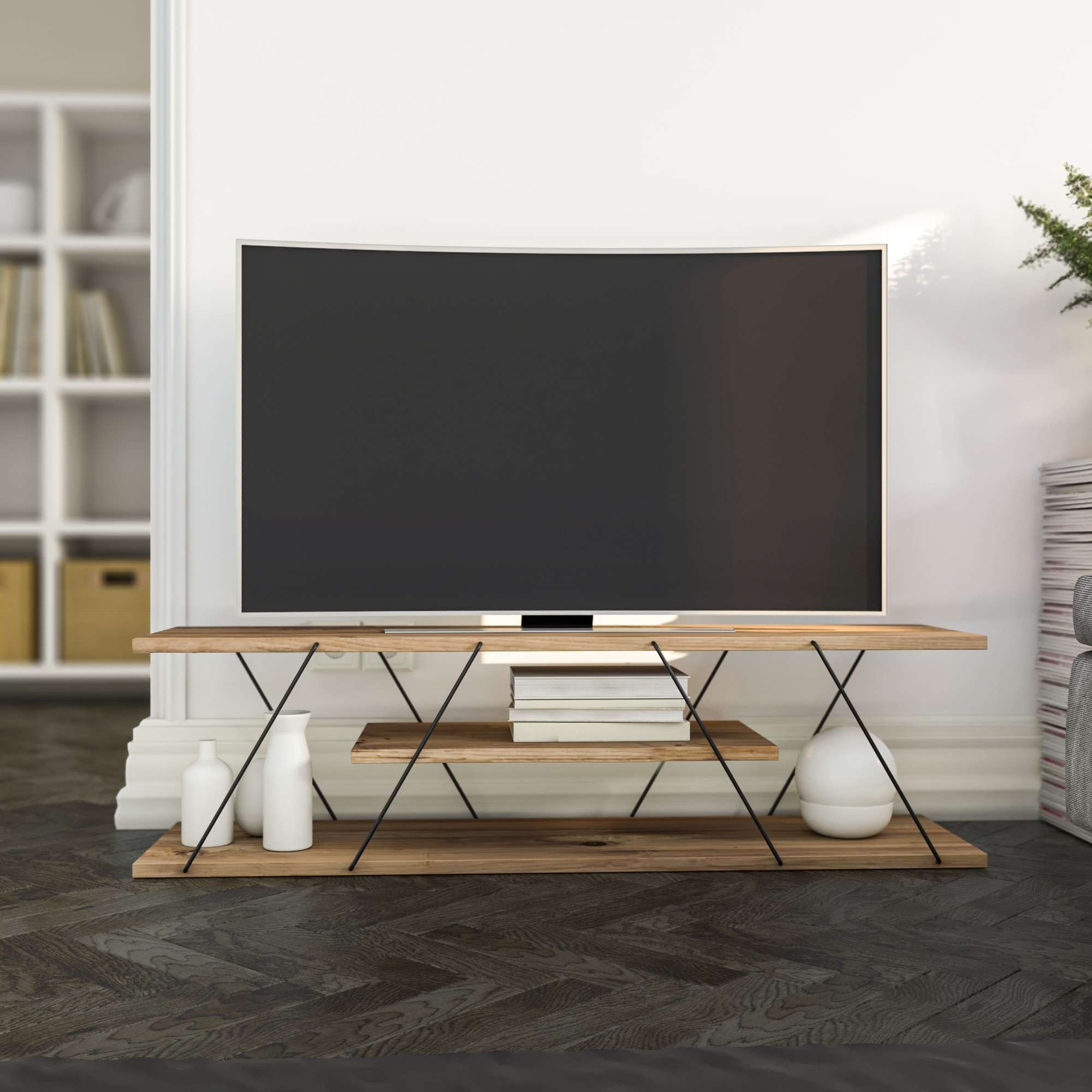 Тумба под ТВ Hanah Home Canaz v2 Black Walnut