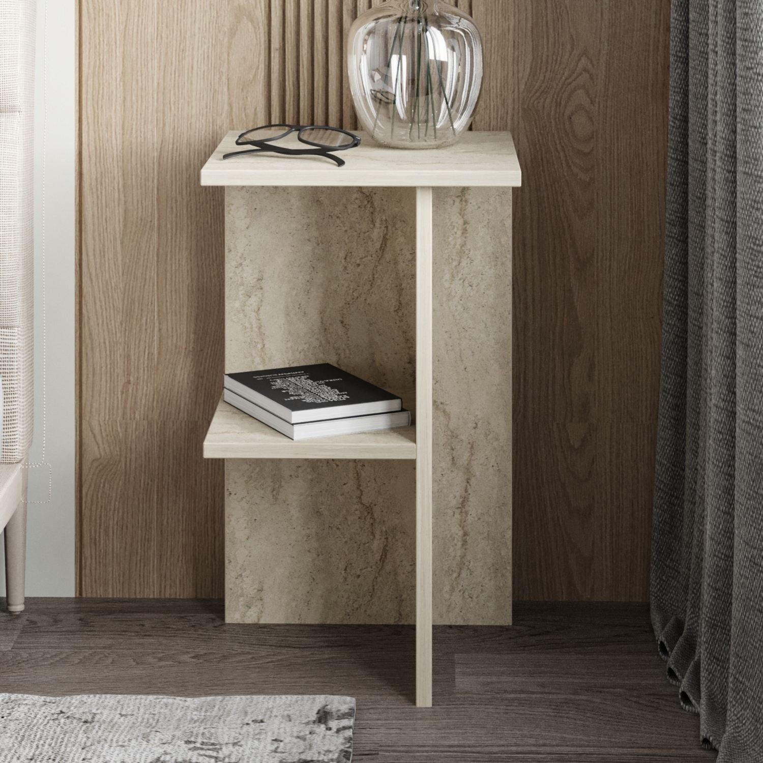 Прикроватная тумба Hanah Home Leray Travertine