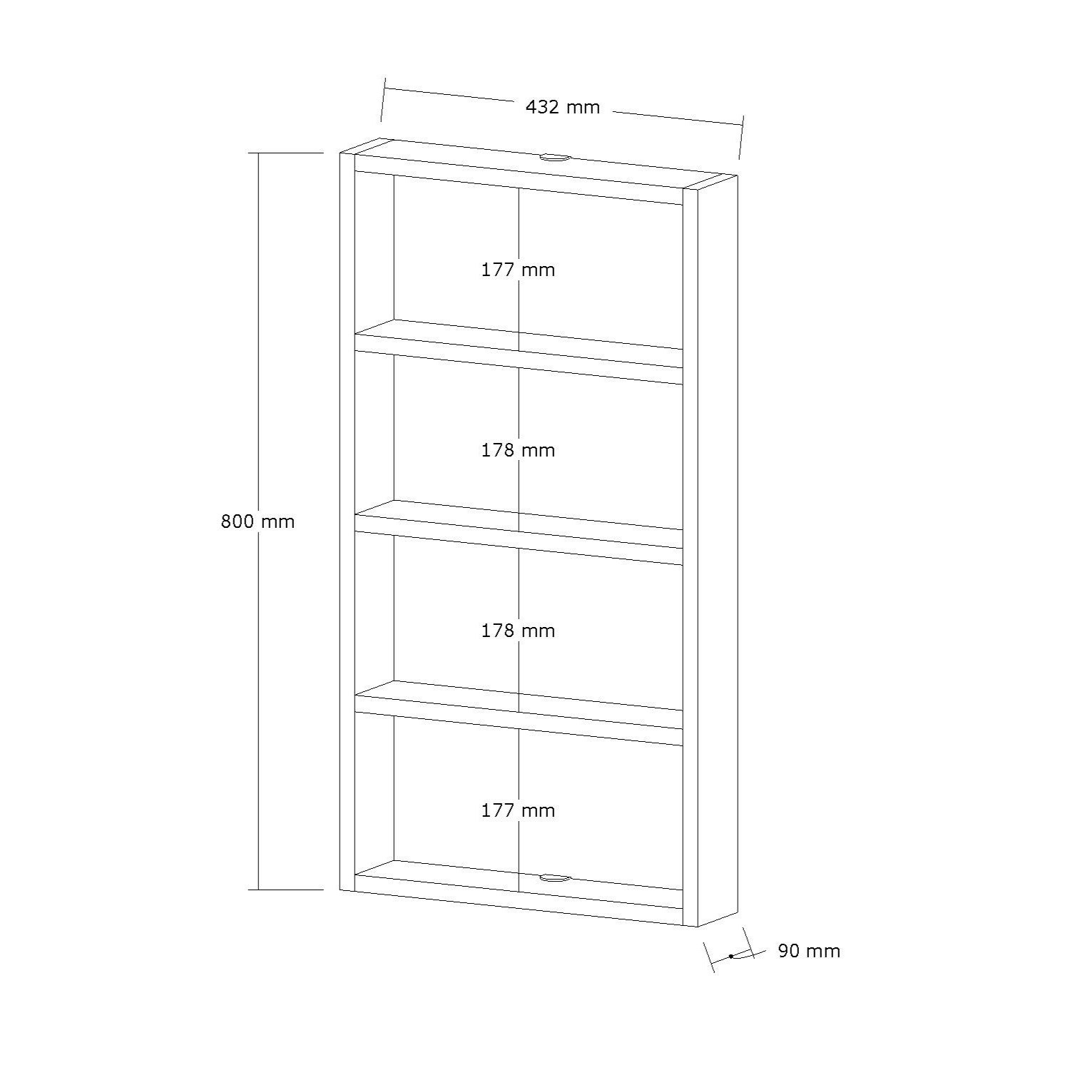 Настенная полка Hanah Home Quatro Atlantic Pine