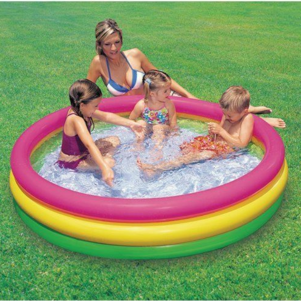 INTEX Детский надувной бассейн “Cияние заката” 114×25 см, 131Л, 2+