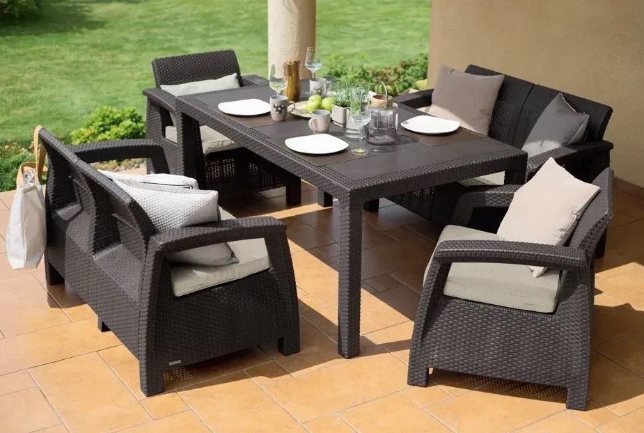 Набор садовой мебели Keter Corfu II Fiesta Brown/Oat (258945)