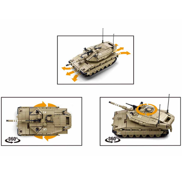 Конструктор “Меркава MK4 RC”, на пульте радиоуправления, 891 элем.
