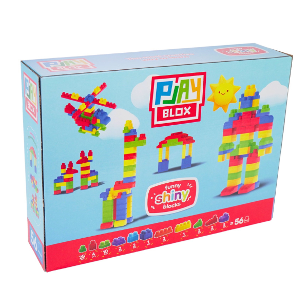 Конструктор с блестящими блоками «Play Blox», 56 элем.