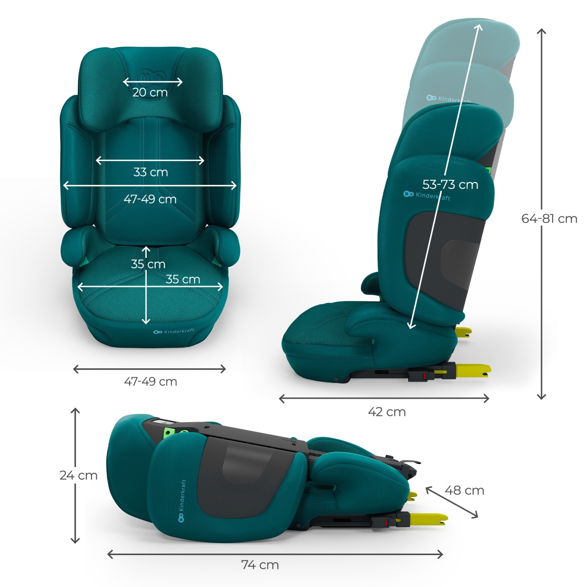 Детское автокресло Kinderkraft Xpand 2 Pro i-Size Green (KCXPPR02GRE0000)