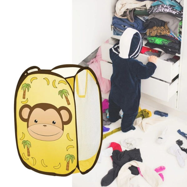 Корзина для хранения игрушек, желтая, U-Grow