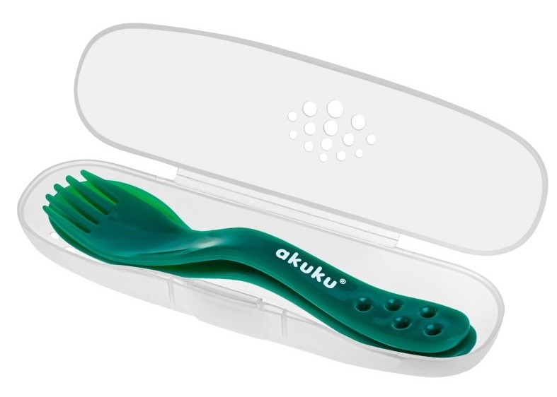 Набор ложка и вилка Akuku A0074 Green