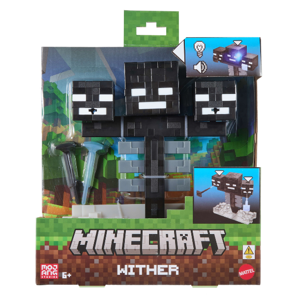 Интерактивная фигурка «Иссушитель» Minecraft, свет, звук и 2 запускаемых аксессуара