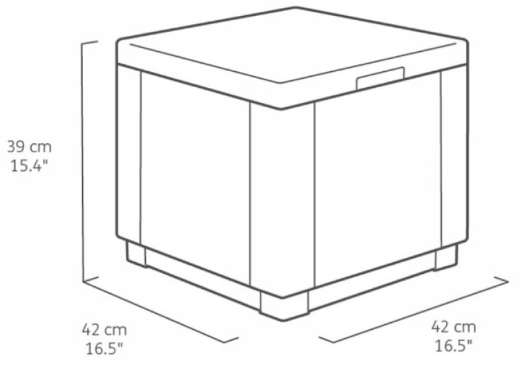 Пуф Keter Cube With Cushion Brown/Oat (258810)