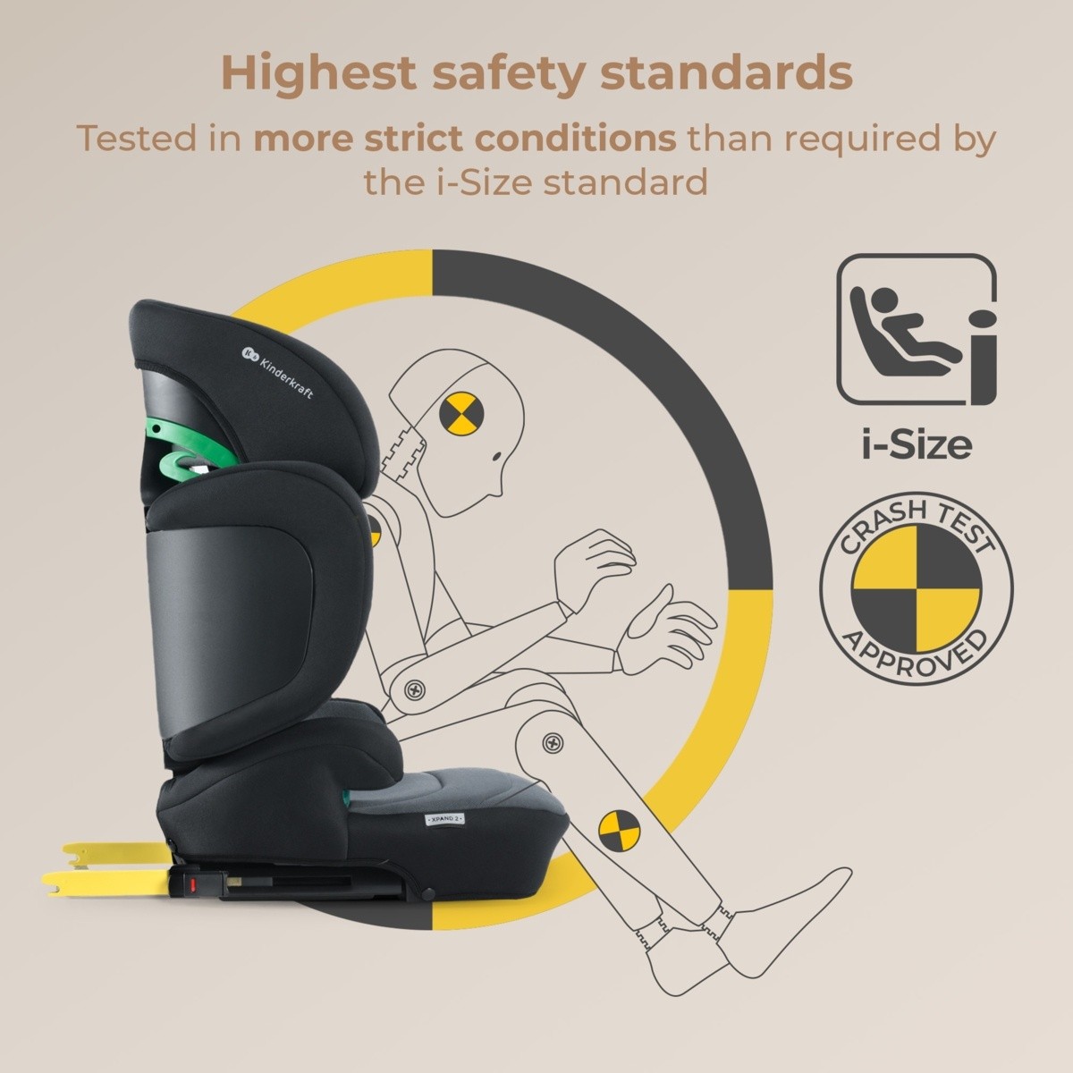 Детское автокресло Kinderkraft Xpand 2 Pro i-Size Black (KCXPPR02BLK0000)