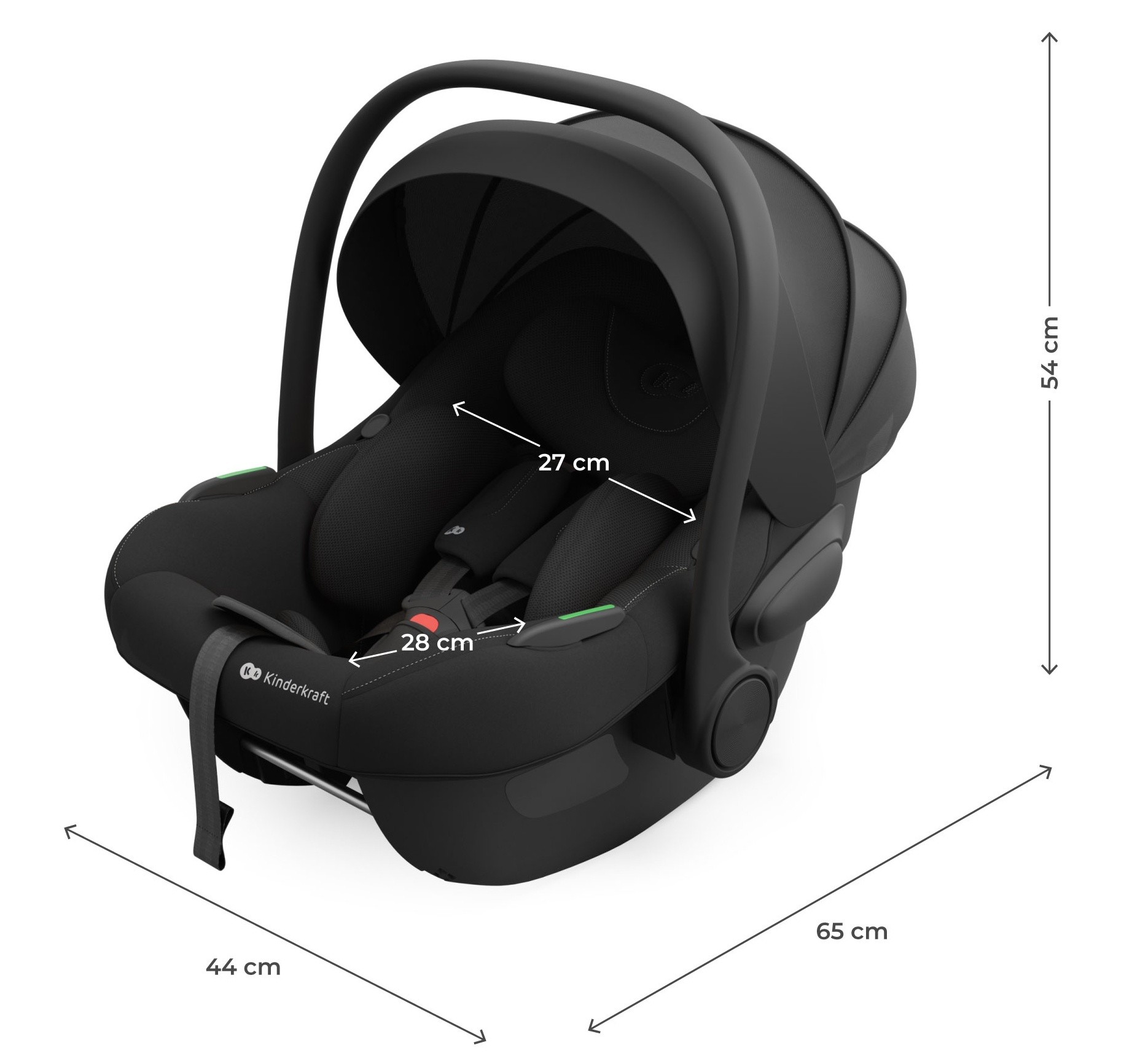 Детское автокресло Kinderkraft I-Light Graphite Black (KCILIT00BLK0000)