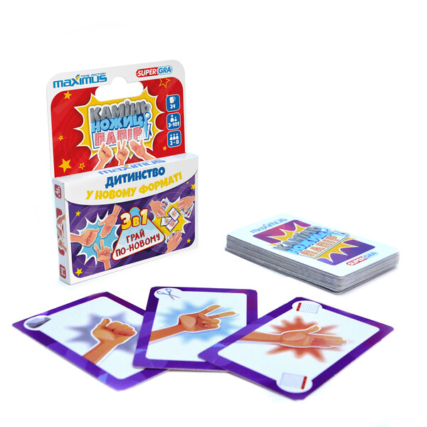 Настольная игра 3в1 «Камень, ножницы, бумага»