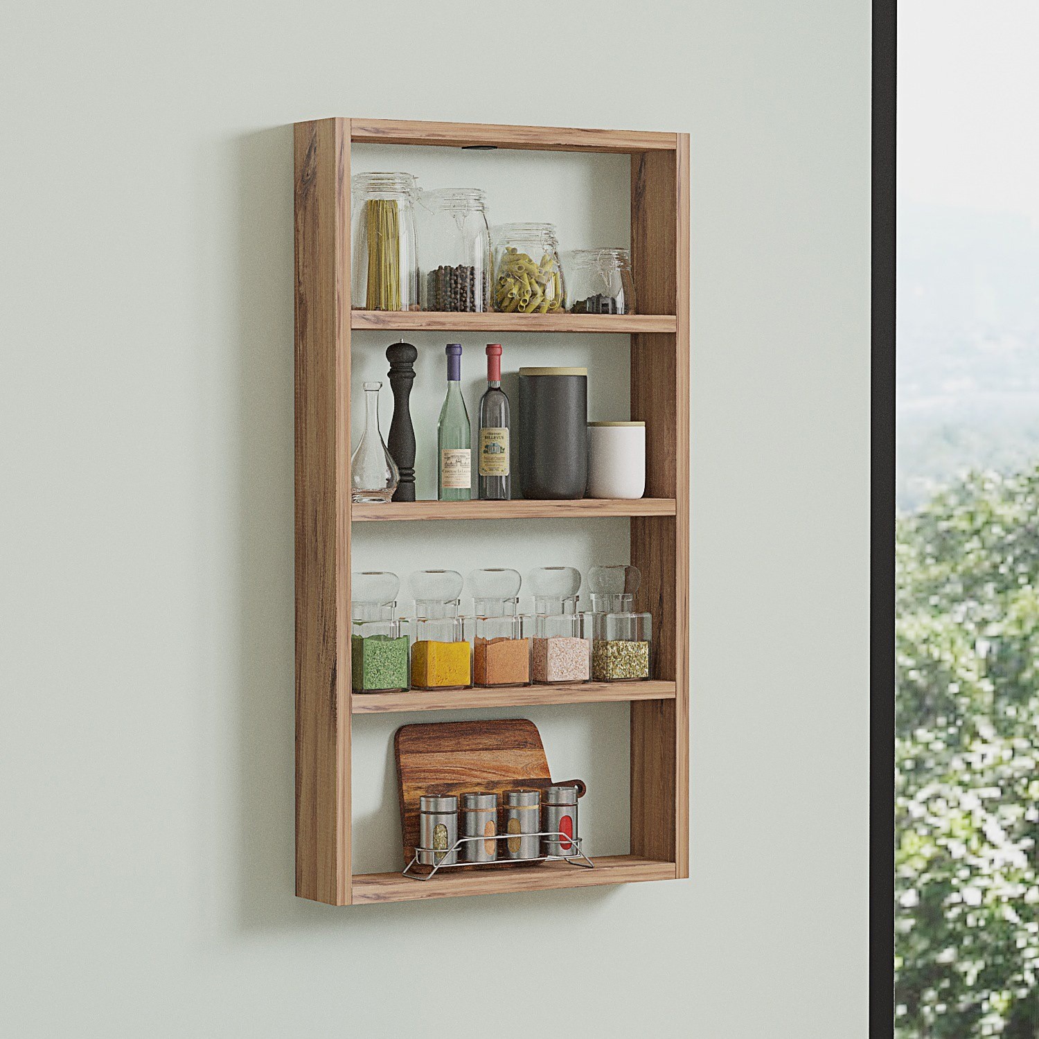 Настенная полка Hanah Home Quatro Atlantic Pine