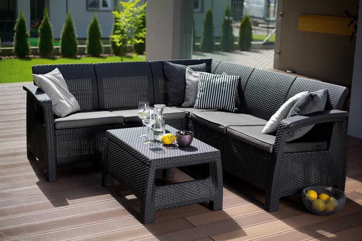 Набор садовой мебели Keter Corfu Relax Set Graphite/Gray (227816)