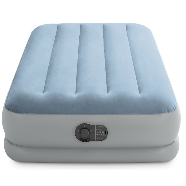 INTEX Надувной матрас “Velur MID-Rise Comfort” 99х191х36 см со встр. насосом USB 5V, до 136 кг