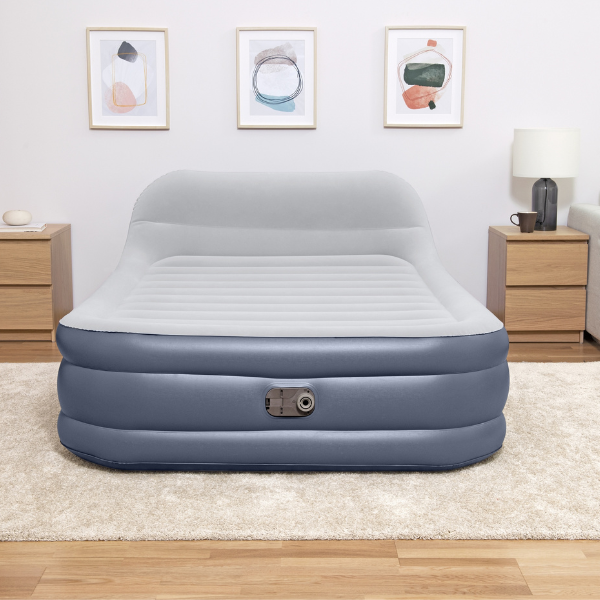 Bestway Надувной матрас со встроенным электронасосом 220 V и изголовьем, 152x226x84 см
