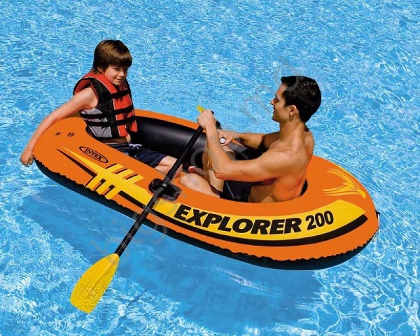 INTEX Надувная лодка “Explorer 200”, 185x94x41 см, до 95 кг, 6+