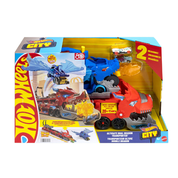 Hot Wheels Игровой набор «Двойной дракон-транспортёр»