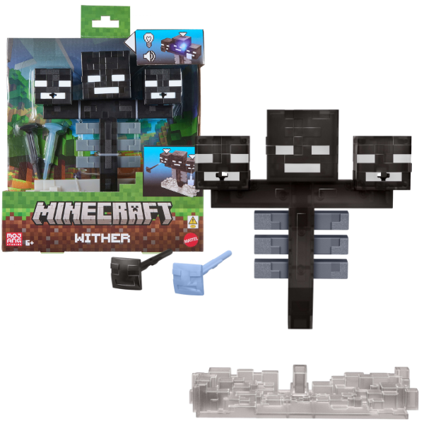 Интерактивная фигурка «Иссушитель» Minecraft, свет, звук и 2 запускаемых аксессуара