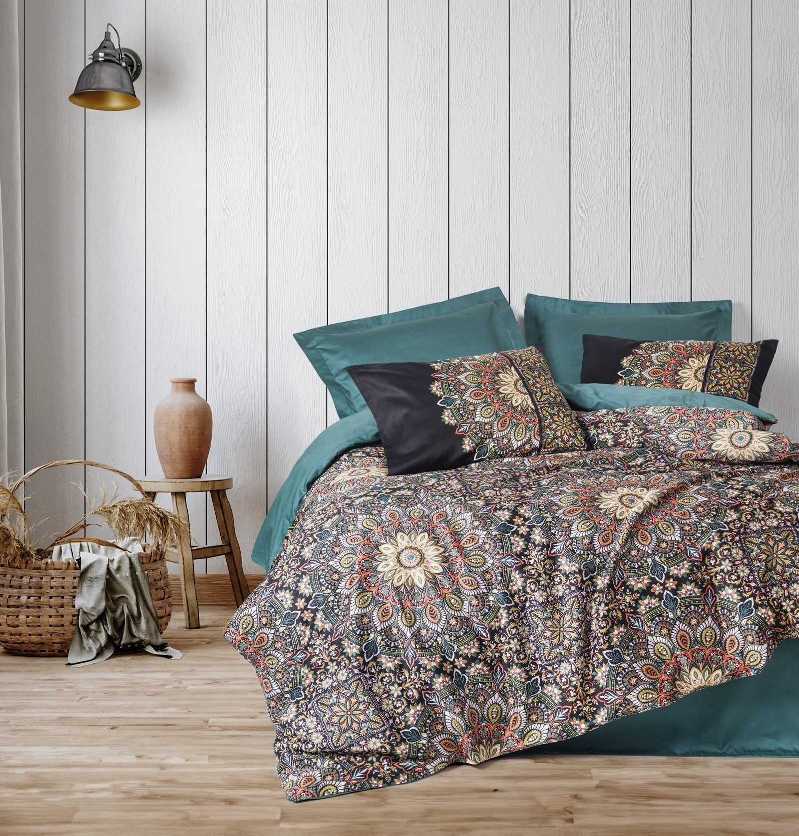 Постельное бельё Cotton Box Ornate Petrol