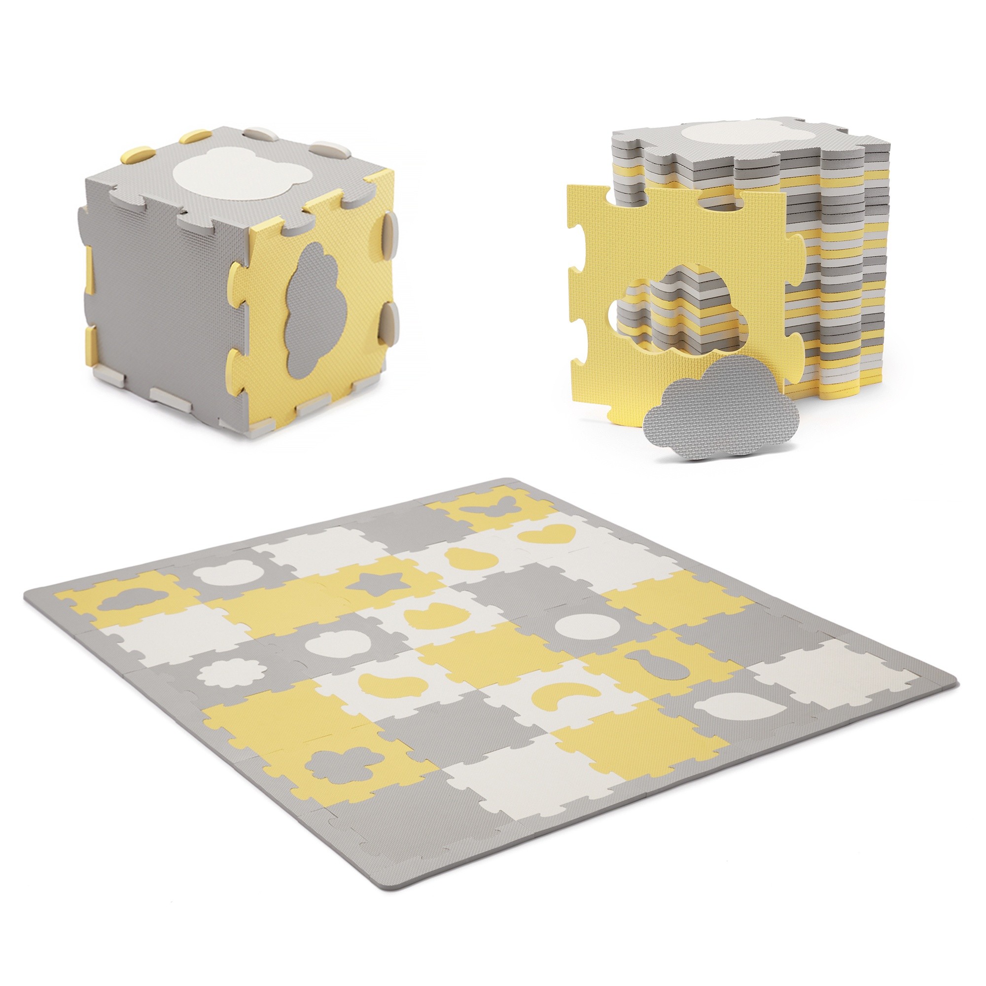 Коврик-пазл Kinderkraft Luno Sharpes Yellow (KPLUSH00YEL0000)