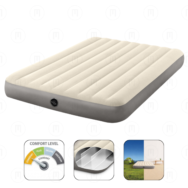 INTEX Надувной матрас “Velur Single-High” 137x191x25 см, до 272 кг