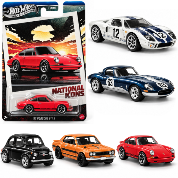 Набор Hot Wheels Silver Series 2025 «National Icons» 1:64, в асс.