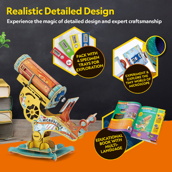 STEM Series 3D-пазл «Микроскоп» — изучаем биологию