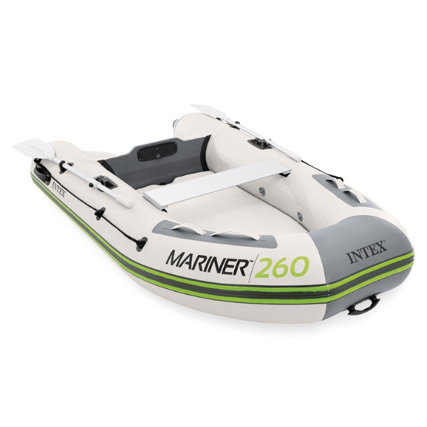 INTEX Надувная лодка «Mariner 260» с веслами, насосом и сумкой, 264x155x61 см, до 400 кг