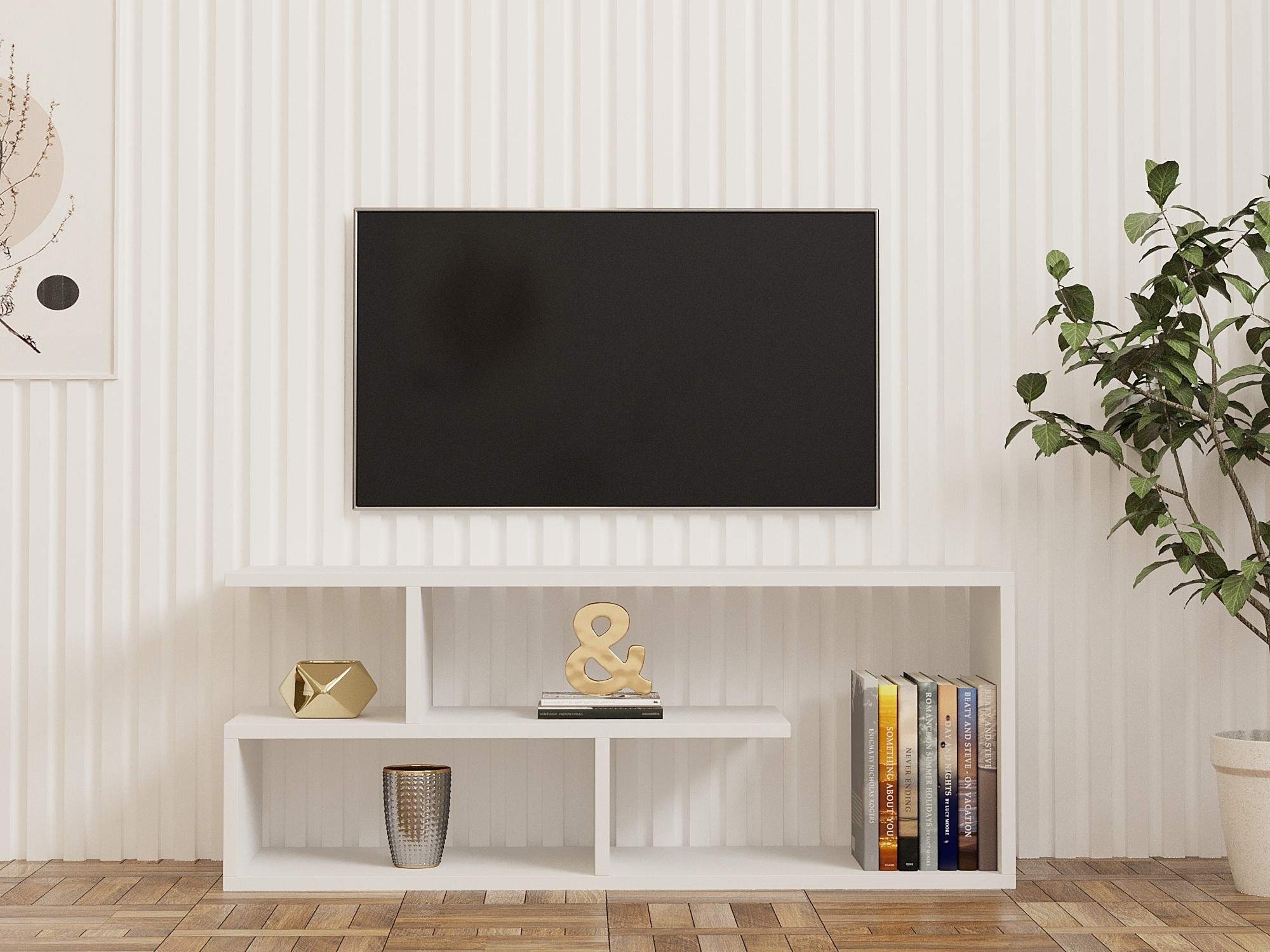 Тумба под ТВ Hanah Home Cafu White