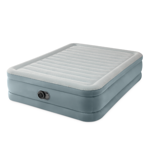 INTEX Надувная кровать «Velur Queen Premium Comfort» 152х203х46 см, встр.нас. 220В, до 272 кг