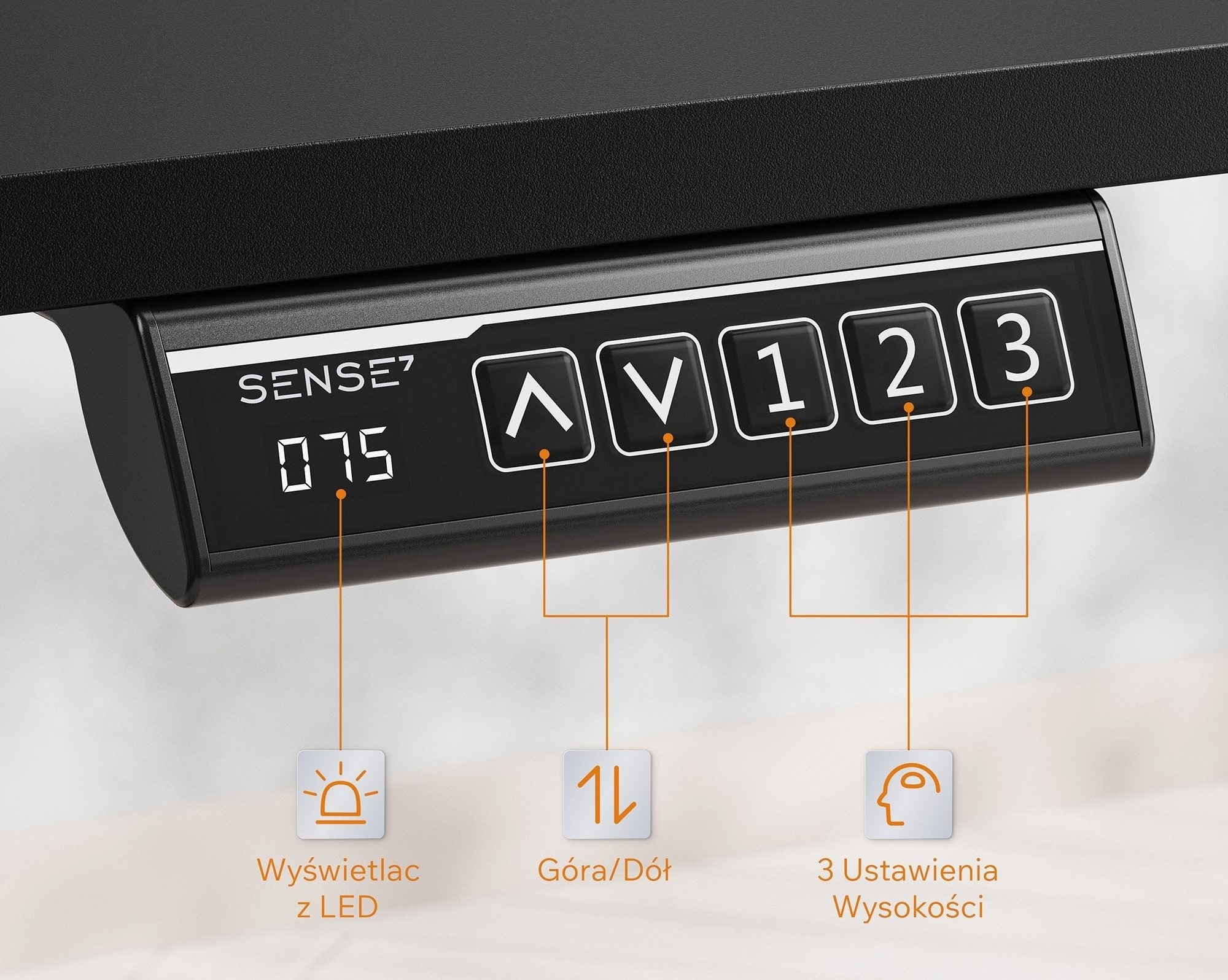 Письменный стол Sense7 Nojo Light 140x70 Black