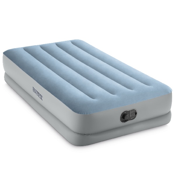 INTEX Надувной матрас “Velur MID-Rise Comfort” 99х191х36 см со встр. насосом USB 5V, до 136 кг