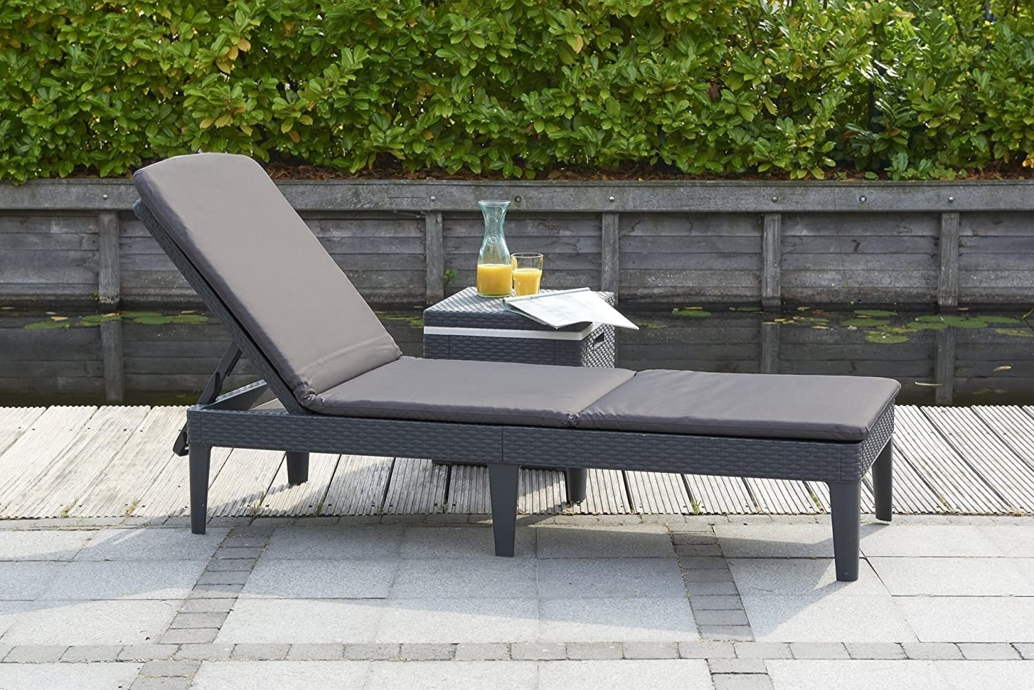 Шезлонг Keter Jaipur Sun Lounger Graphite + (238416)
