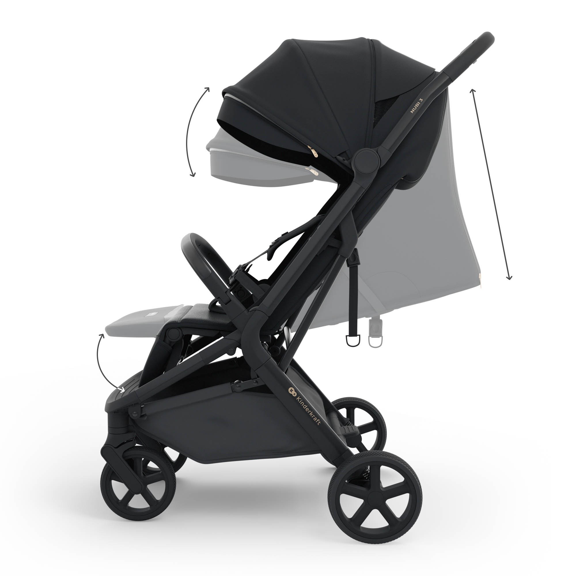 Коляска Kinderkraft Nubi 3 Midnight Black (KSNUBI03BLK0000)