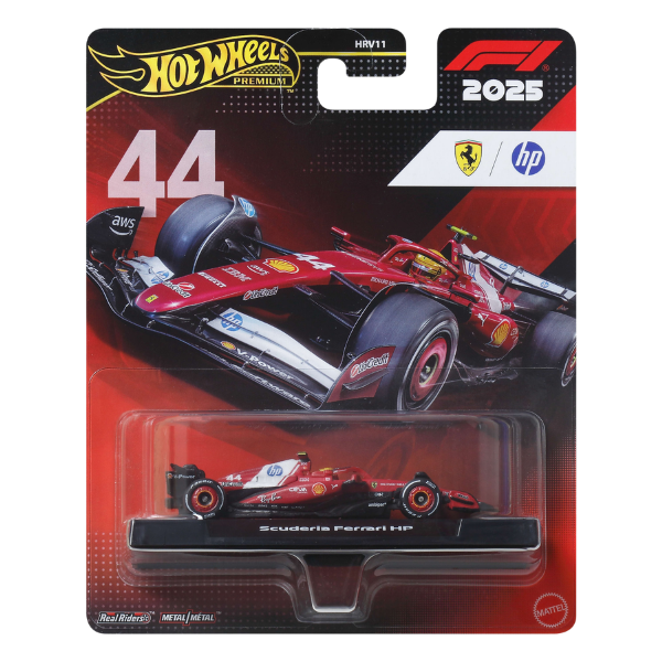 Коллекционная машинка Hot Wheels Premium «Ferrari: Lewis Hamilton #44», 1:64