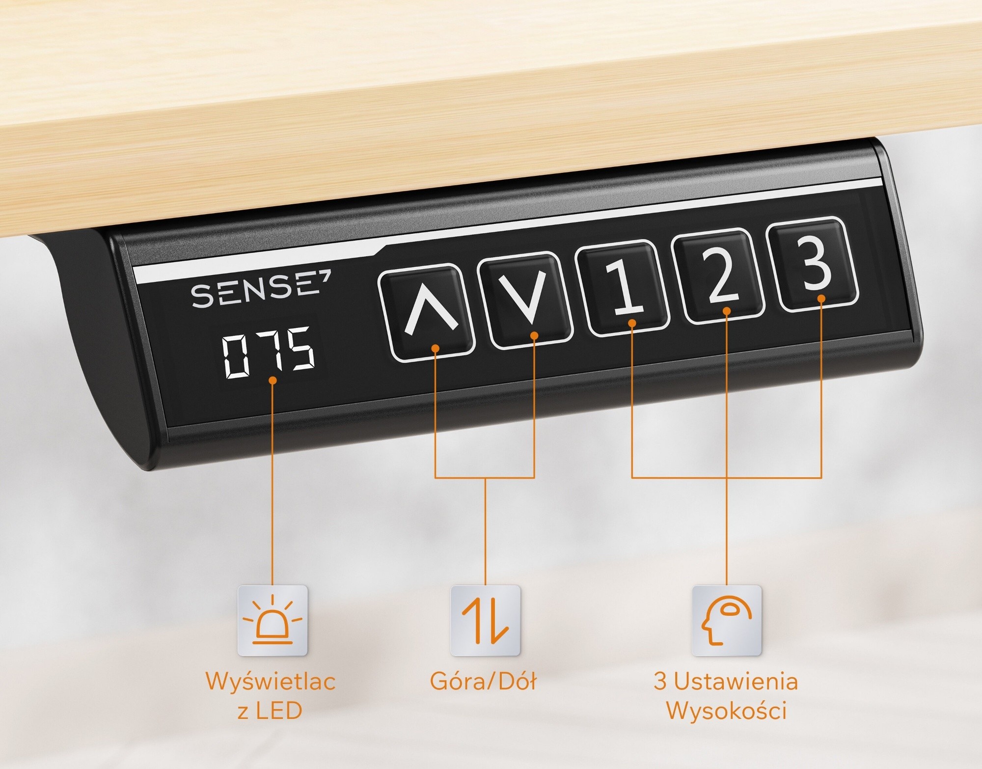 Письменный стол Sense7 Nojo Light 120x60 Light Brown