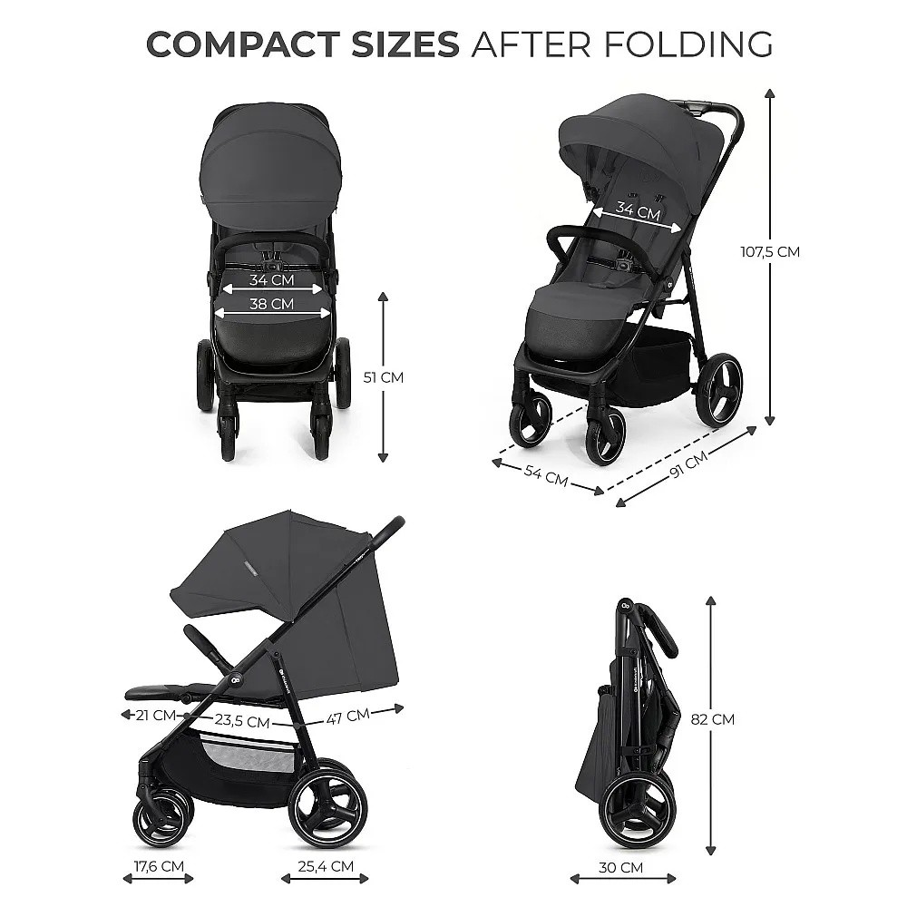 Коляска Kinderkraft Trig 3 Grey (KSTRIG03GRY0000)