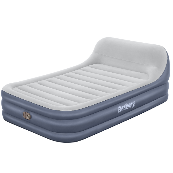 Bestway Надувной матрас со встроенным электронасосом 220 V и изголовьем, 152x226x84 см