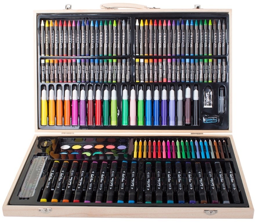 Детский набор для рисования 4Play Wooden Set 188pcs