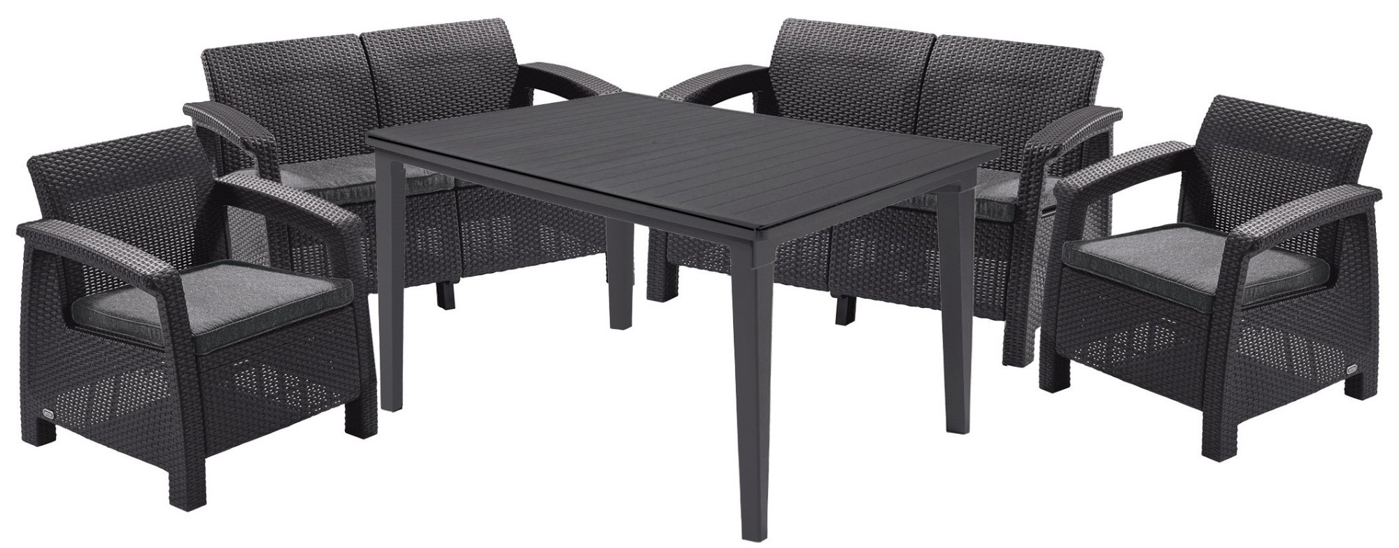 Набор садовой мебели Keter Corfu Fiesta Set Graphite/Gray (223216)