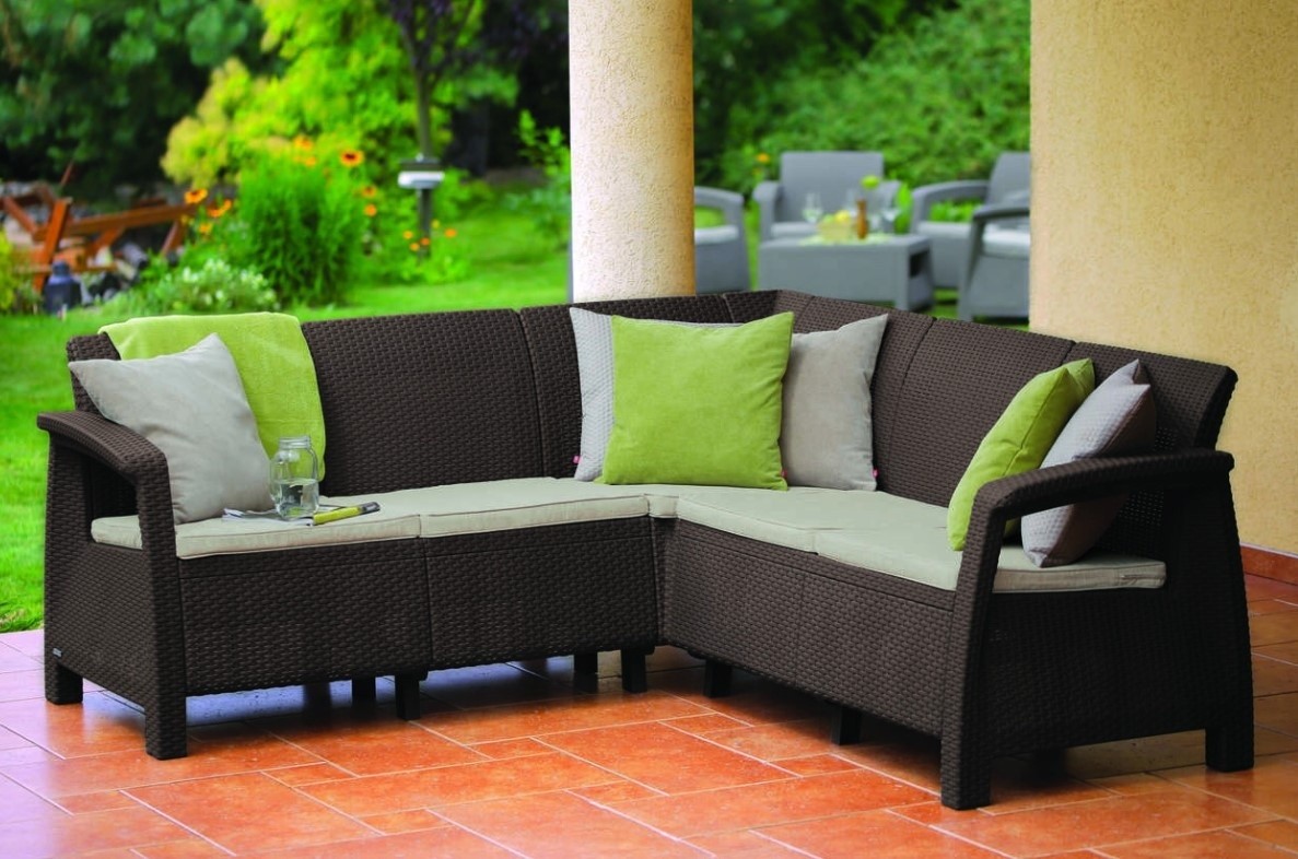Садовый диван Keter Corfu Relax Brown (258950)