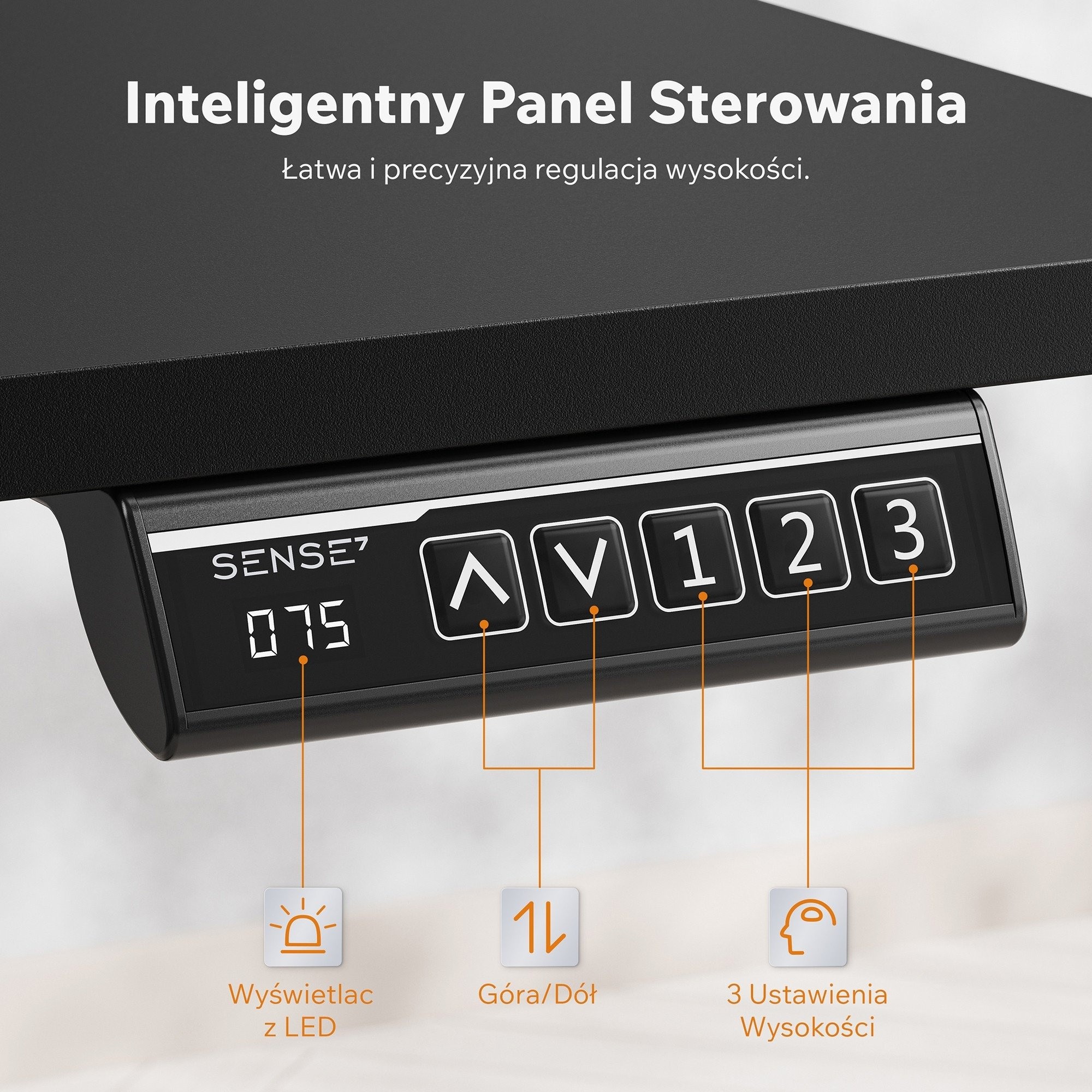 Письменный стол Sense7 Nojo Light 120x60 Black